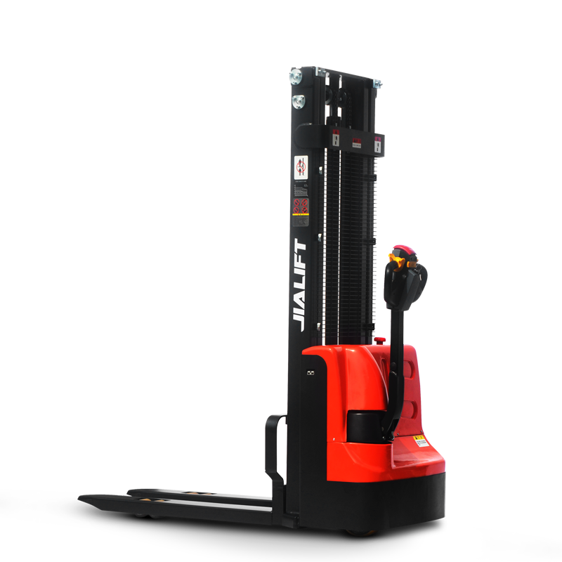 Palletstapelaar van 1 ton, 1,2 ton en 1,5 ton met een hefhoogte van 1600-4000 mm. Accu-aangedreven stapelaar en elektrische stapelaar.