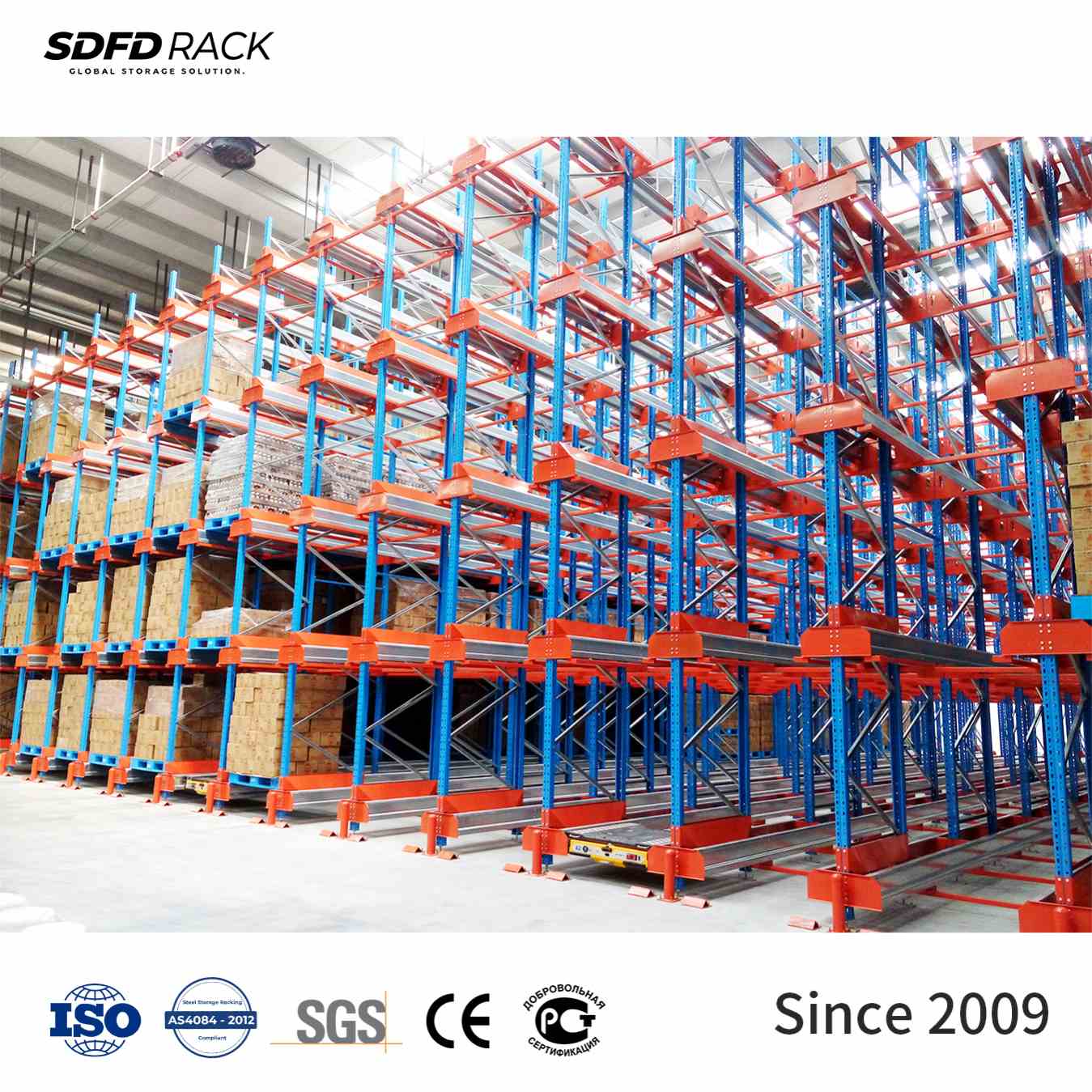 CE-gecertificeerde automatische magazijnstellingen, intelligente palletstellingen, tweeweg palletshuttle-systemen met radioverbinding.