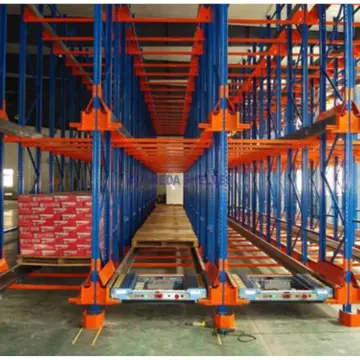 Radio shuttle stelling met semi-automatische palletshuttle