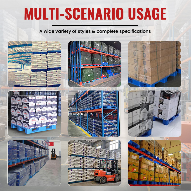 Euro pallet vorkheftruck pallet rooster magazijn stelling vloer platform stapel waterdicht HDPE 4-weg toegang industriële vrachtpallet 4000 kg