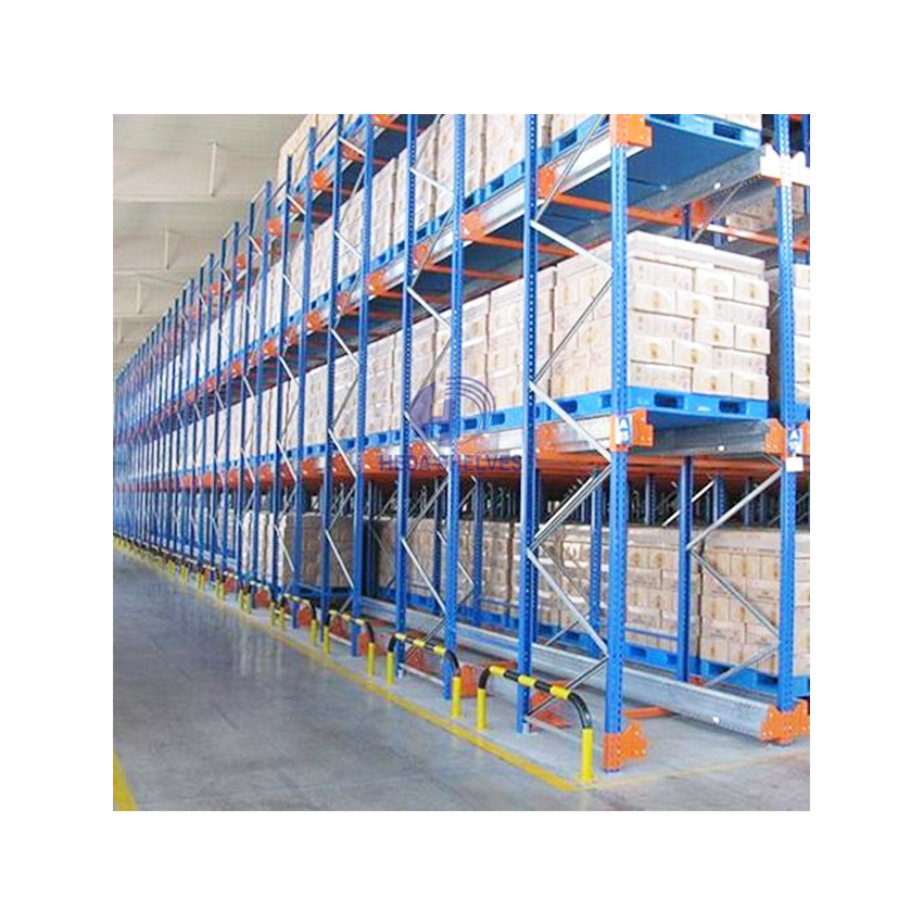 Hoogwaardig inrijpalletstellingensysteem met LIFO-palletbeheer en robuuste inrijstellingen.