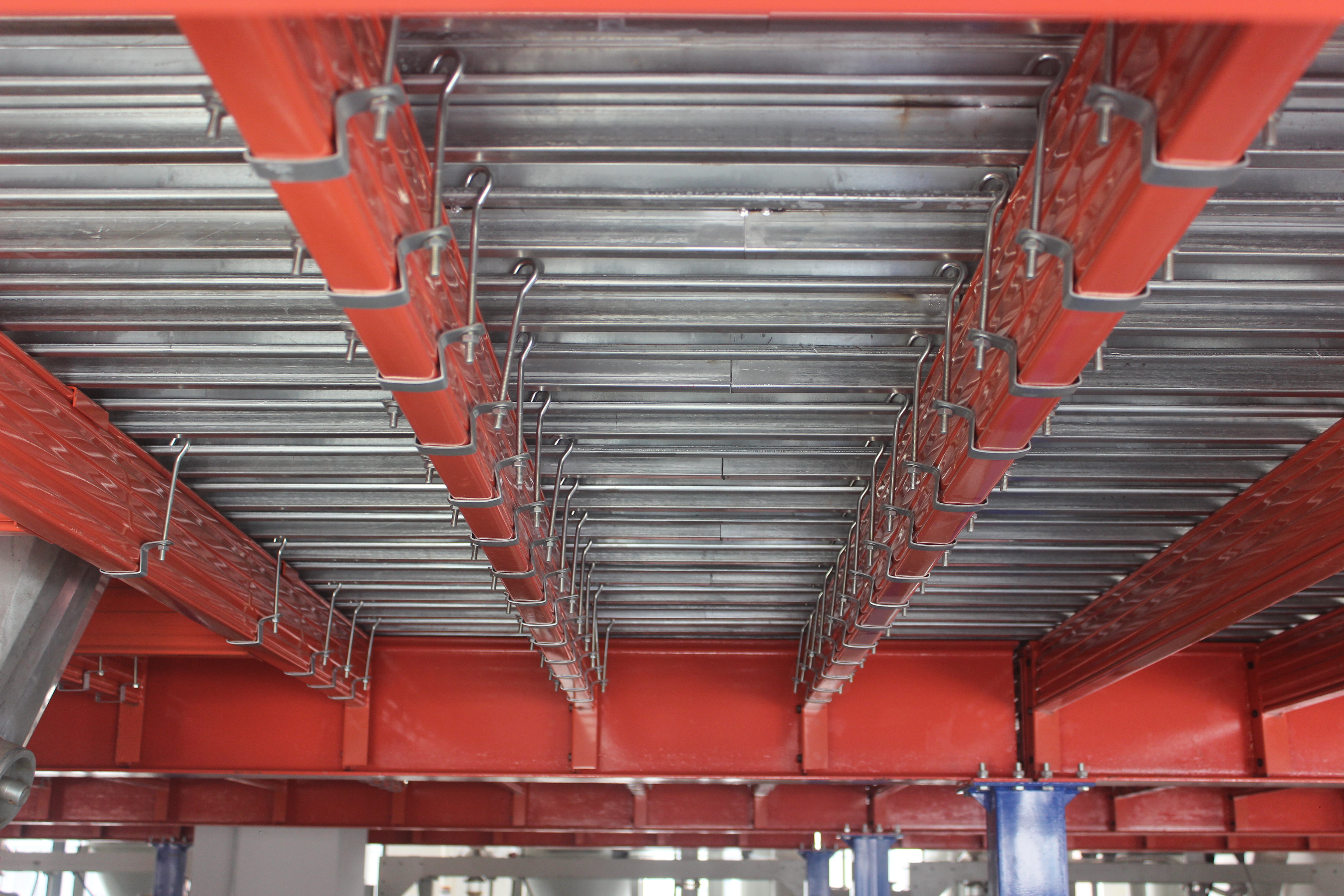 Industriële, geschikte, gebruikte stalen zolderplatformstelling, stellingladder, magazijnrek, meerlaags stelling, hoge capaciteit, zware last, mezzanine