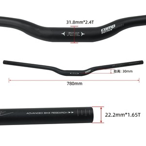 Fabrieksprijs groothandel aluminiumlegering mountainbike stuur 31,8*720 mm, 780 mm lang fietsstuur met verhoging