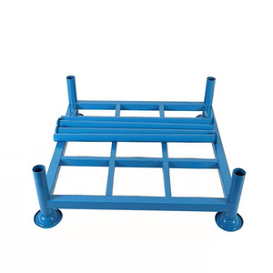 Metalen stapelbare palletstellingen met verplaatsbare staanders, opvouwbare metalen stapelbare palletstellingen, stapelstellingen voor opslag