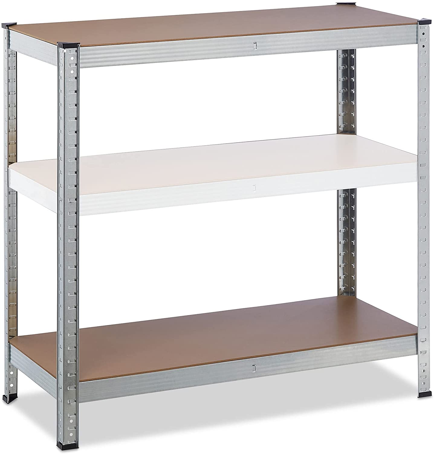 Hoogwaardige zwarte/zilveren magazijnstellingen, palletstellingen, metalen magazijnstellingen met 5 lagen.