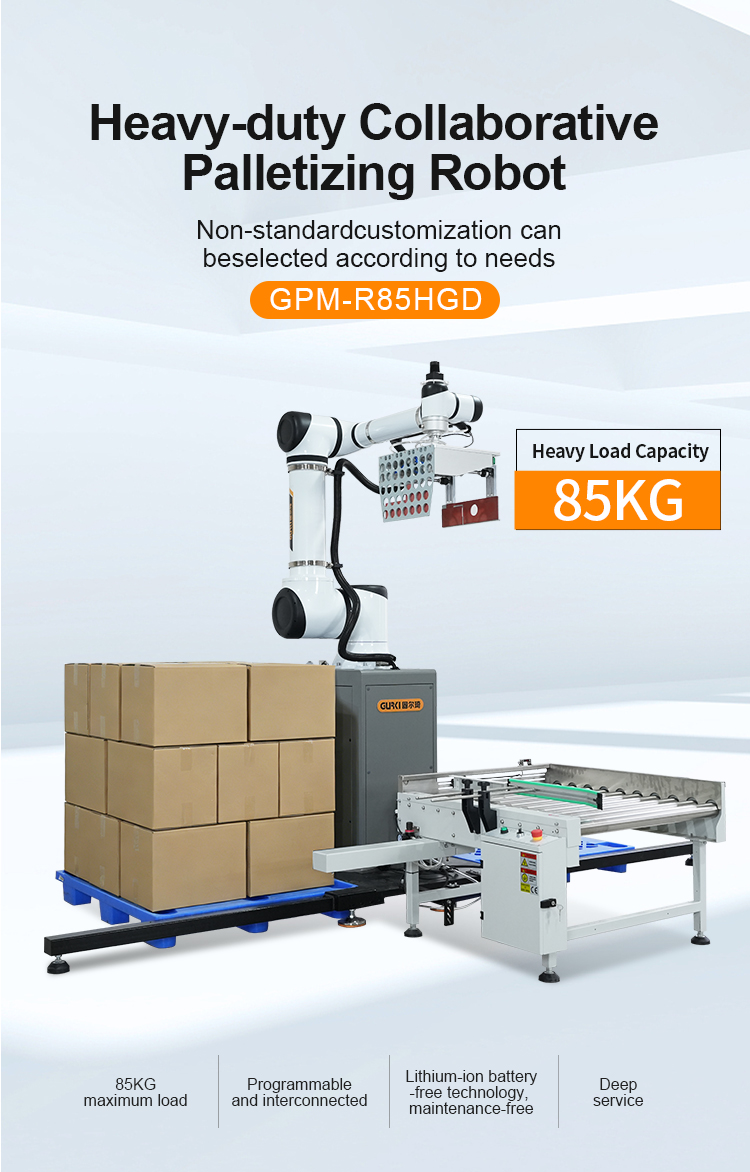 GURKI Collaboratieve Robot Palletiseerarm PLC Motor 85KG Draagvermogen