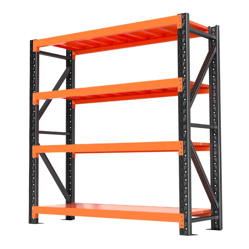 Metalen magazijnstellingen, industriële stellingen, 4/5 lagen, 300 kg draagvermogen per laag.