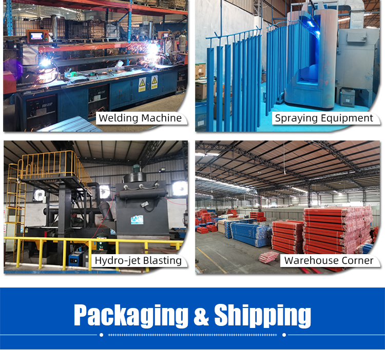 Industriële magazijnopslag opstelling
