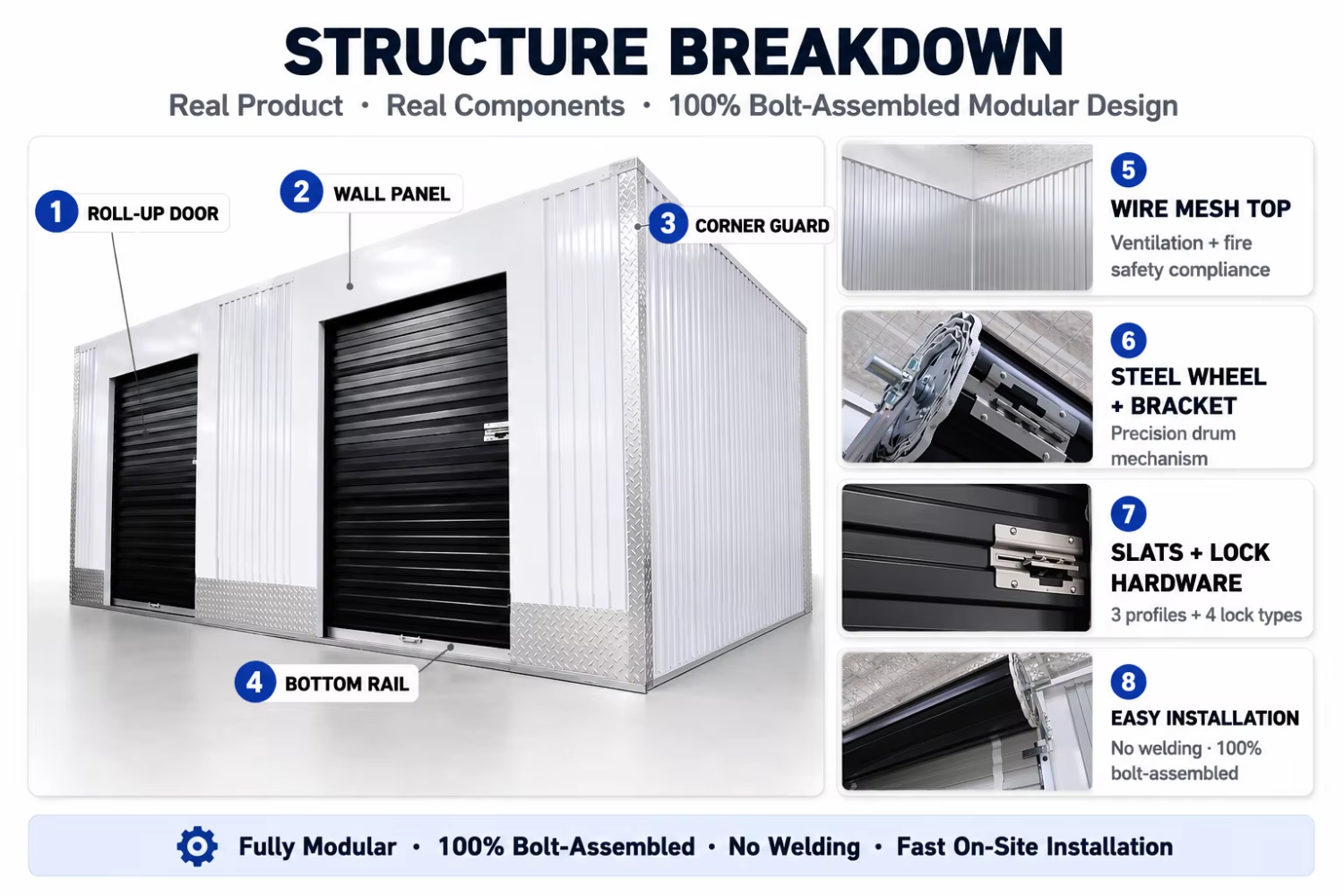 Self Storage Wandpaneel Specificatie