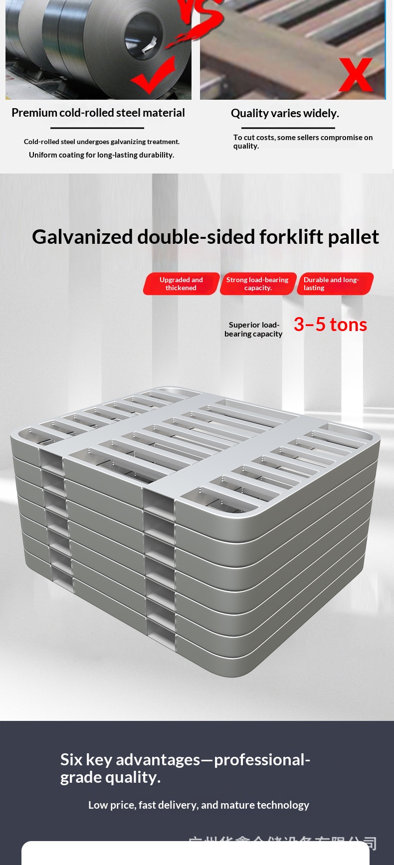 Zwaarlast stalen palletoplossing
