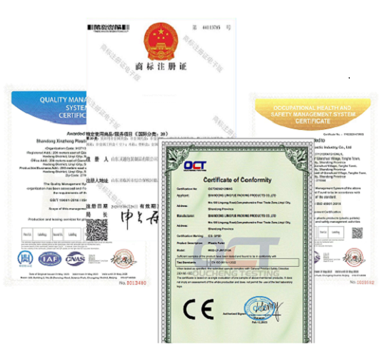 ISO en CE Certificaten XZPALLETS