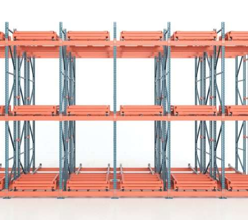 Kosteneffectief pushback palletstellingensysteem voor koelopslag en logistieke magazijnen