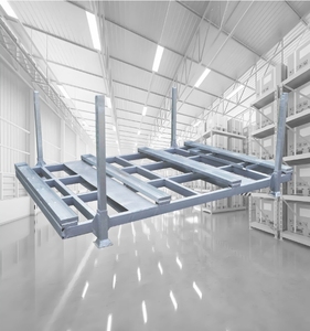 Aanpasbaar, robuust, thermisch verzinkt metalen palletstellingplatform voor fabrieken en magazijnen. OEM-ondersteuning voor palletisering.