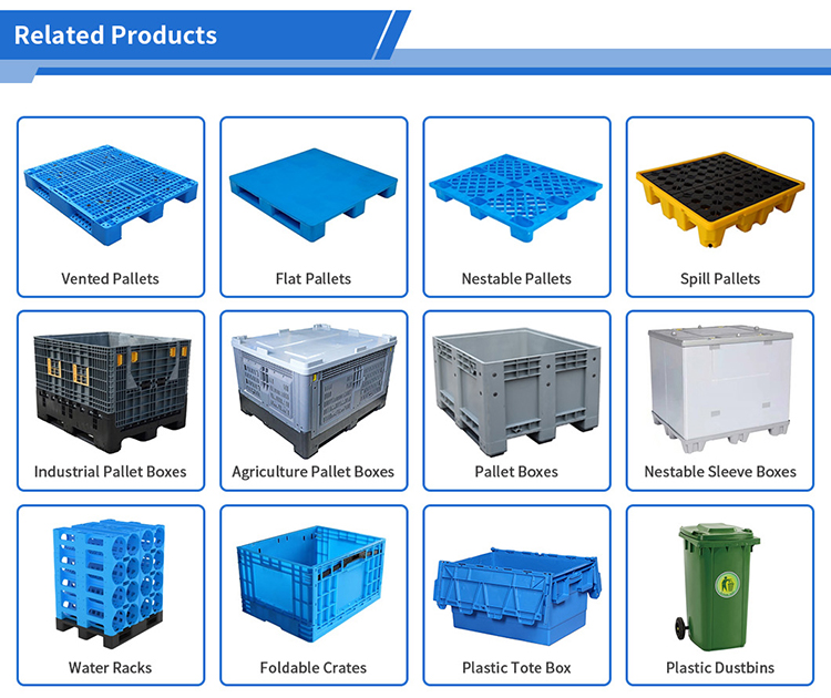 Stapelbare industriële HDPE Euro stalen versterkte 3-loops zware omkeerbare hygiënische stellingen met massief dek, geschikt voor heftrucks en 4-weg pallets