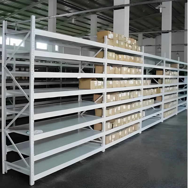 Lichtgewicht stalen opbergrek, verstelbare metalen stellingen, magazijnstellingen, corrosiebestendige industriële stellingen.