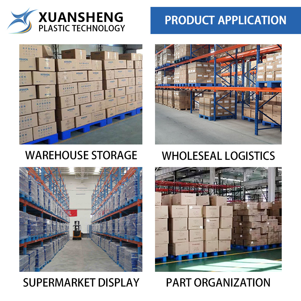 NEXARA 1,5 ton enkelzijdige rasterstapelpallet van kunststof, geautomatiseerd ASRS-systeem voor industriële magazijnen