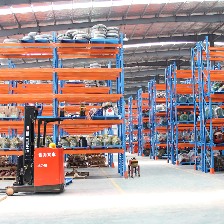 Bestverkochte, op maat gemaakte, inrijstellingen voor magazijnen van staal, stalen palletstellingen, zware industriële stalen magazijnstellingen.