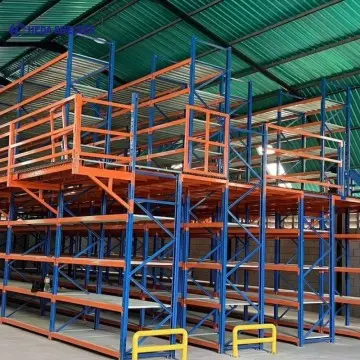 Stellingondersteunde entresolvloer op palletstelling