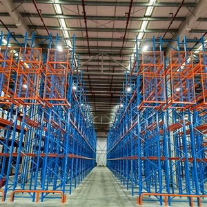 Volledig met bouten te monteren constructie, eenvoudig te demonteren en te verplaatsen, dubbele diepte stelling met hoge dichtheid, dubbele diepte palletstelling