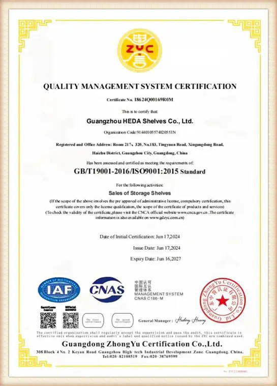 ISO 9001:2015 Kwaliteitsmanagementsysteem Certificaat