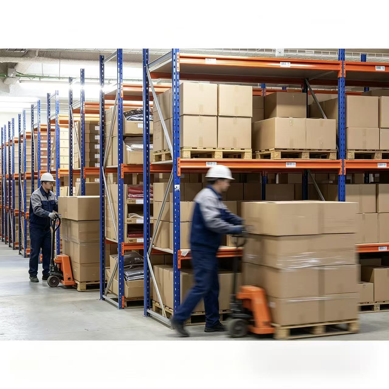 Drive-in stellingsysteem, magazijnstellingen met hoge dichtheid, op maat gemaakte industriële, zware metalen, verstelbare palletstellingen.