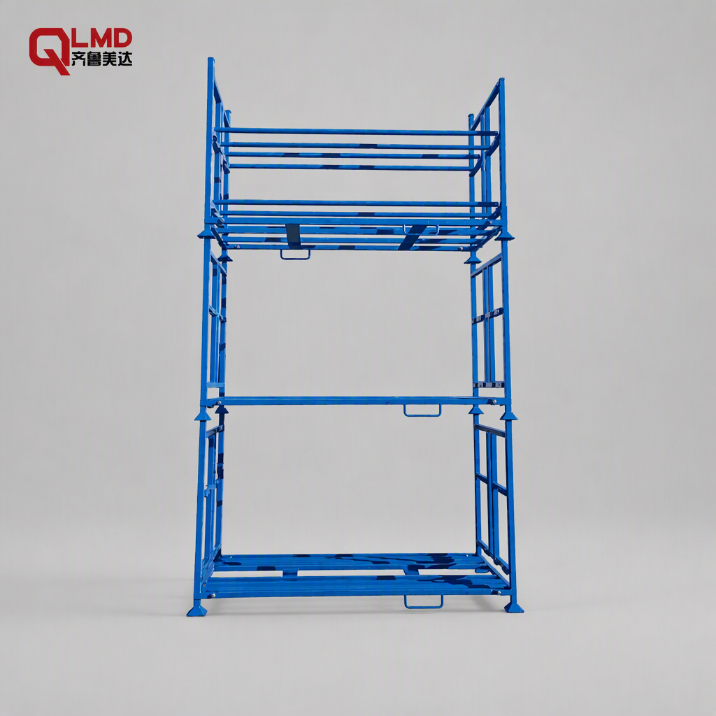 Op maat gemaakte, zware stalen palletstellingen met een draagvermogen van 2000 kg, stapelbaar, roestwerend, draagbaar, XINMEIDA meerlaags, donker.