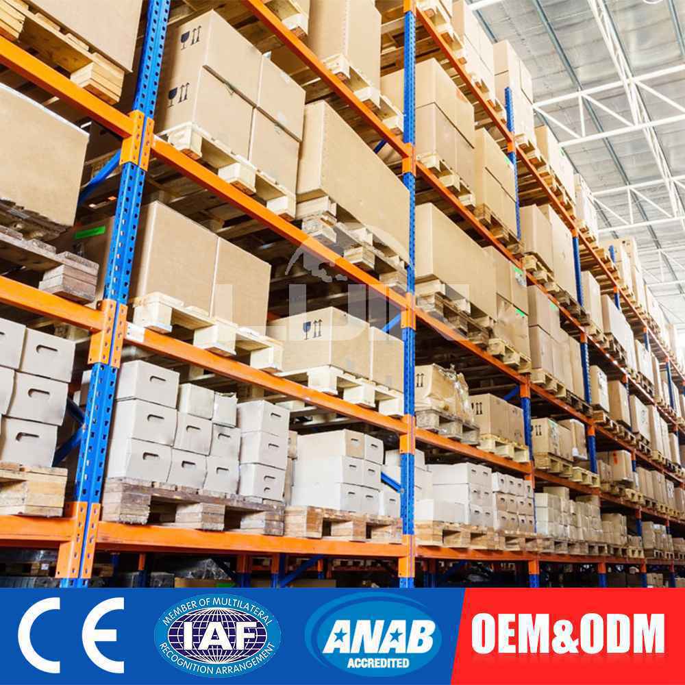 Op maat gemaakt, verstelbaar stalen palletstellingsysteem voor industriële magazijnen, afkomstig van Craigslist.