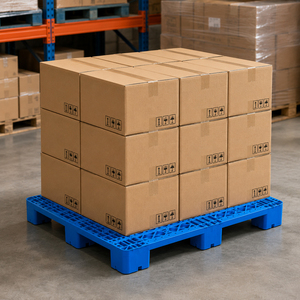 14 kg zware vierkante kunststof pallet 1200*1200 mm statische belasting 4 ton stellingbelasting 1 ton industriële logistieke verzendbak