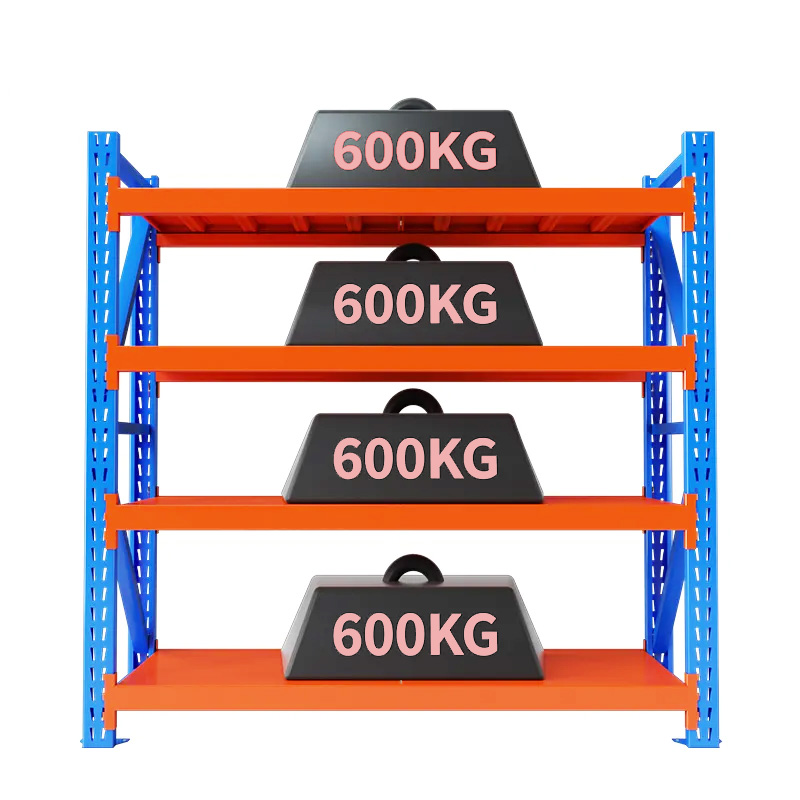 Hoogwaardige stalen opslagrekken van 500 kg, 5-laags verstelbare palletstellingen, zwaar uitgevoerd magazijnsysteem, fabrieksaanbieding.
