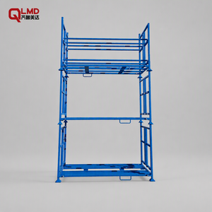 Op maat gemaakte, zware stalen palletstellingen met een draagvermogen van 2000 kg, stapelbaar, roestwerend, draagbaar, XINMEIDA meerlaags, donker.