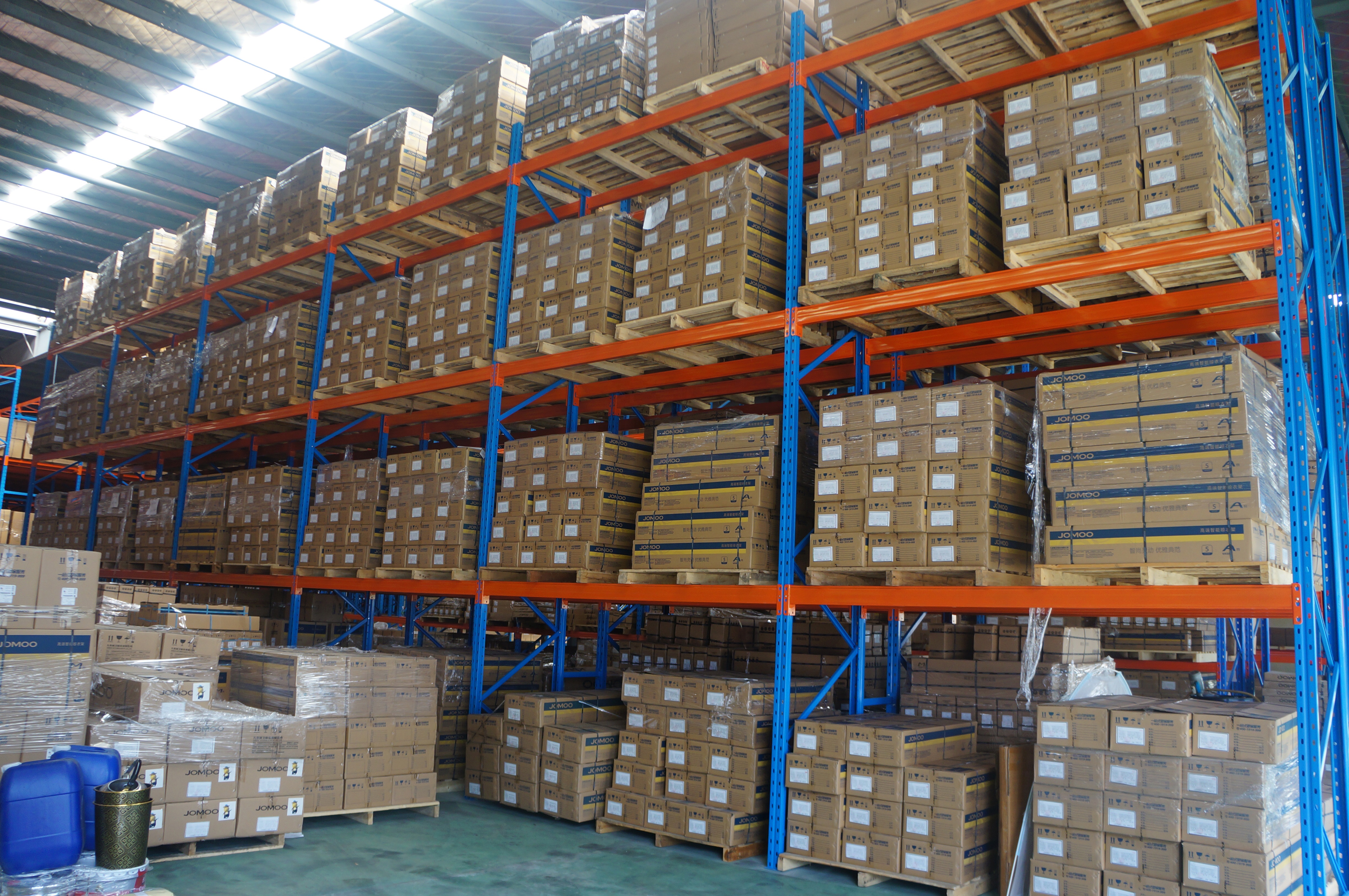 Robuust stalen selectief palletstellingsysteem met corrosiebescherming voor magazijnopslag