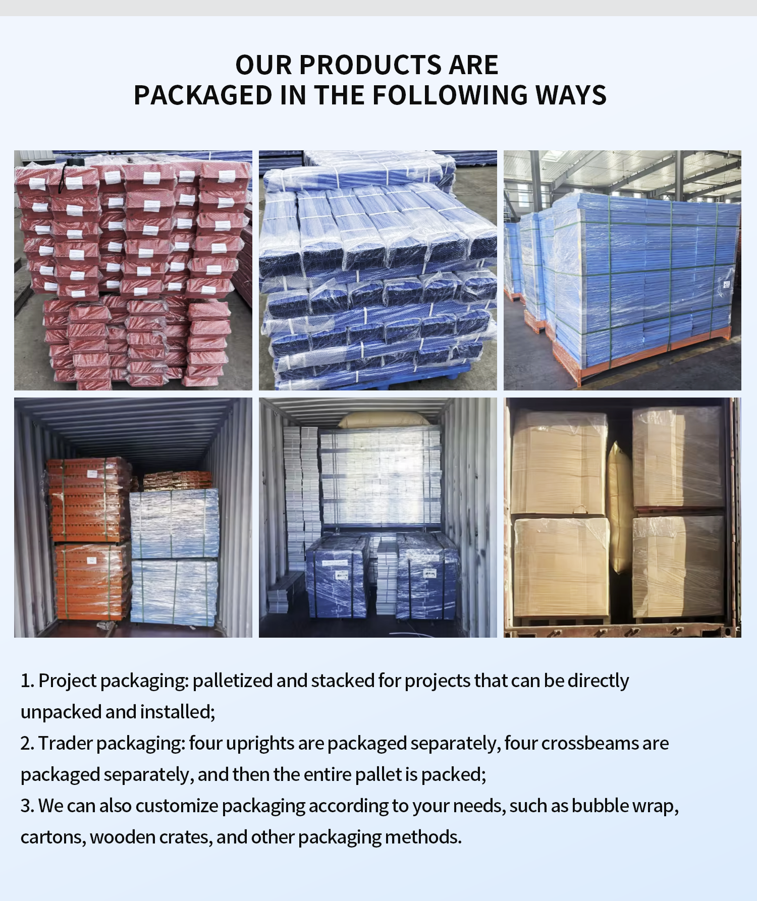 Verpakking en transport specificaties