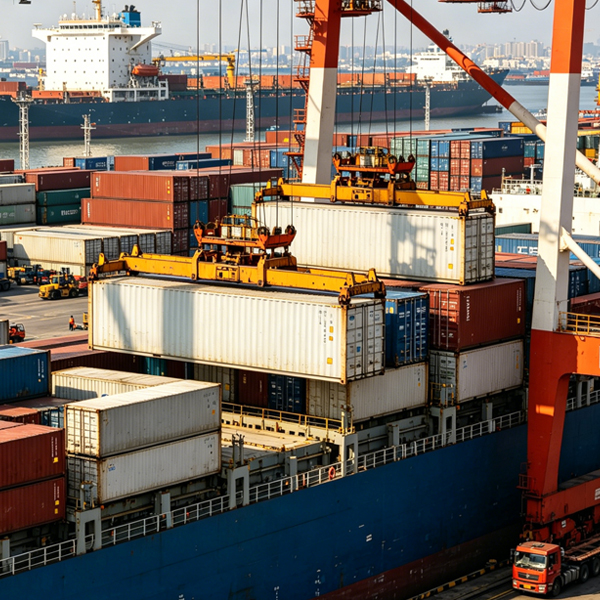 Containerlading magazijninrichting