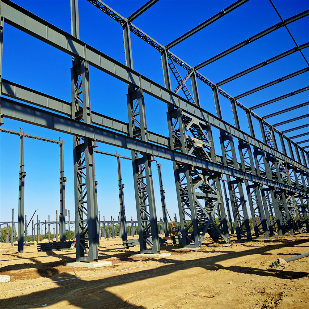 Voltooide stalen opslagloods constructie