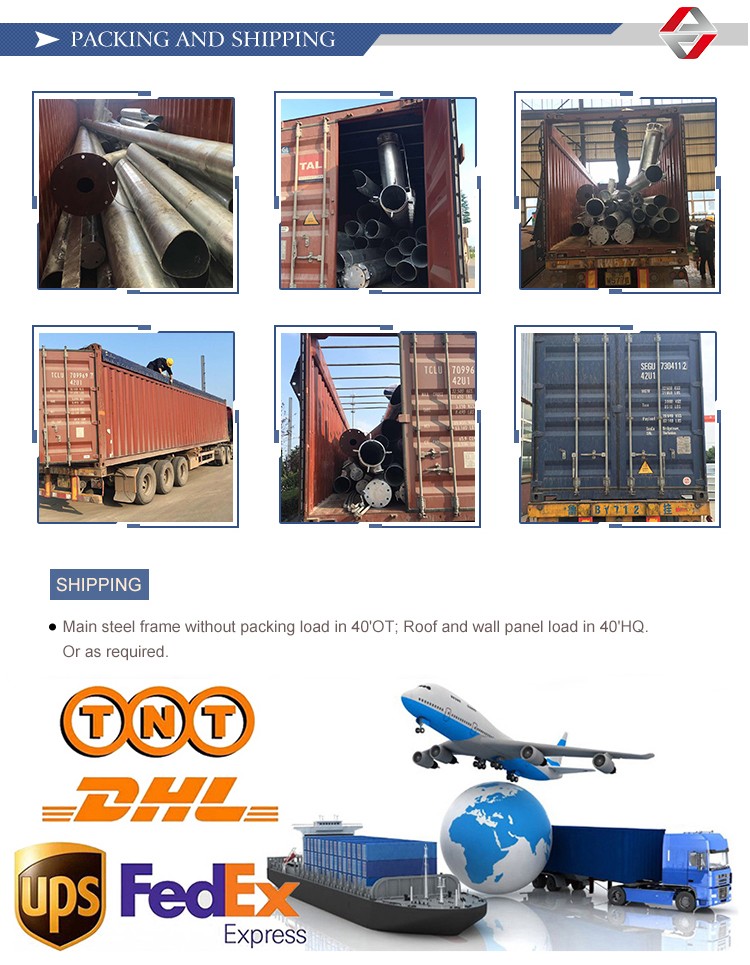 Verpakking en logistiek transport van staalconstructie