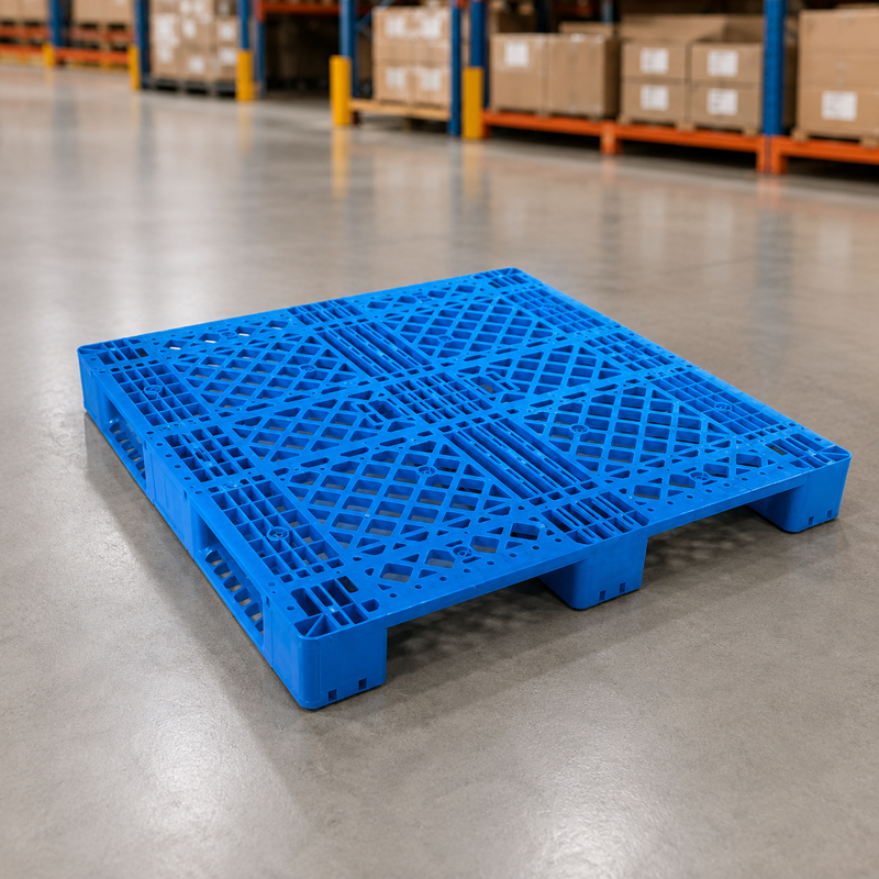14 kg zware vierkante kunststof pallet 1200*1200 mm statische belasting 4 ton stellingbelasting 1 ton industriële logistieke verzendbak